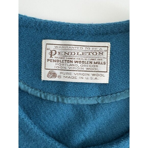 Pendleton Womens Jacket  6 Virgin Wool Buttons Blazer Blue Structured - Picture 3 of 12